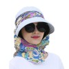 Womens Wide Brim Sun Visor Cap UPF 50+ UV Protection