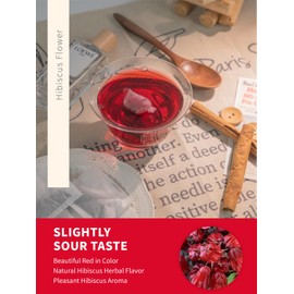 TeeLux Hibiscus Tea Bags Pack of 100, Vegan, Pure Natural Hibiscus Flowers, Acidic, Caffeine-Free, Aromatic Hibiscus Tea Herbal Tea, Lactose Free