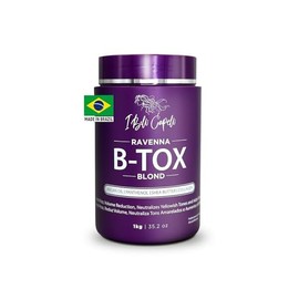 Ravenna Hair B-tox Treatment for Blond Hair, 35.2 oz (1kg) - Formaldehyde-Free, Anti-Frizz, Smoothing, Deep Hydrating and Moisturizing Action, Argan Oil, Keratin, Panthenol