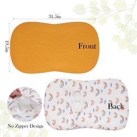 Baby Lounger Cover 2 Pack, Muslin Baby Lounger Organic Cotton Cover, Newborn Lounger Cover Soft & Breathable Removable Infant Lounger Slipcover for Boys Girls, Covers Only