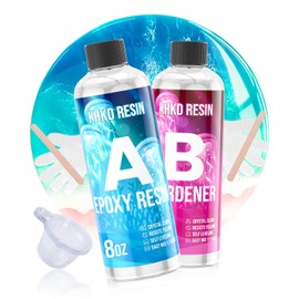 KHKD RESIN Crystal Clear Epoxy Resin Kit, 16OZ Epoxy Kit - High-Gloss & Bubbles Free, Self-Leveling Art Resina, Food Safe Resin for DIY Art,Wood, Jewelry, Coating, Casting Bar Top, River Tables