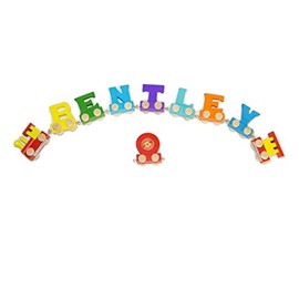 Letter Train Colourful Name Set 7 Letters Names (Free Loc, Wagon & Photo Train) | Fun World Toys® Letters Train Wooden Name