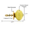 Rasiya Art Yellow Drawer Ceramic Knobs - Handmade Ceramic Dresser