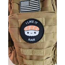 I like it raw sushi nigiri roll meme 3" circle hook & loop tactical Funny patch