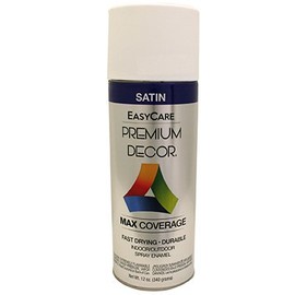 PDS3-AER Premium Decor Spray Paint, White Satin, 12-oz. - Quantity 6