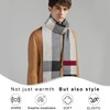 Mens Winter Scarf Fashionable Business Plaid Scarf Warm and Soft