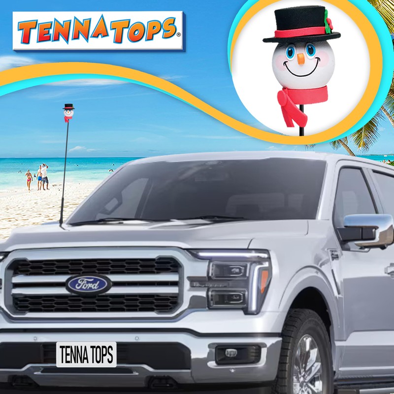 Tenna Tops Frosty Snowman Car Decor Antenna Topper Auto Accessory