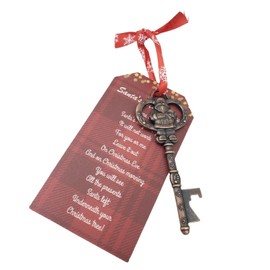 Santa's Magic Key for House with No Chimney Ornament, Santa Key, Santa Clause Decoration, Santas Key