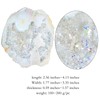 KYEYGWO Natural Titanium Coated Crystal Raw Piece Geode, Quartz Cluster