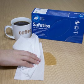 AF STI200 Safetiss Wipes Cleaning Paper Absorbent Single-ply Lint-free Ref [Pack of 200]