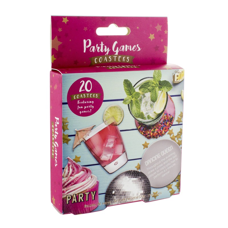 Party Game Coasters - Ice Breakers and Fun Games Printed