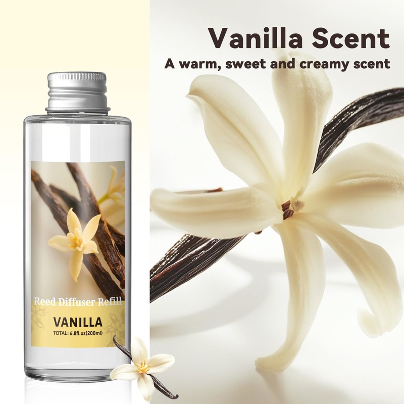 SCENTORINI Reed Diffuser Oil Refill, Vanilla Diffuser Oil 6.76 Fl