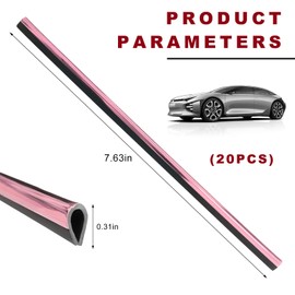 MUQIDA 20PCS Car Air Conditioner Decoration Strips, Waterproof Auto Moulding Trim for Straight Air Vent Outlet, Universal Bendable Vent Strip Interior Accessories for Most Vehicles (Pink)