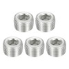 sourcing map 5Pcs Male Thread Socket Pipe Plugs, NPT 3/8"
