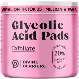 Glycolic Acid 20% Resurfacing Pads - Exfoliating Peel Pads Vitamins & Green Tea