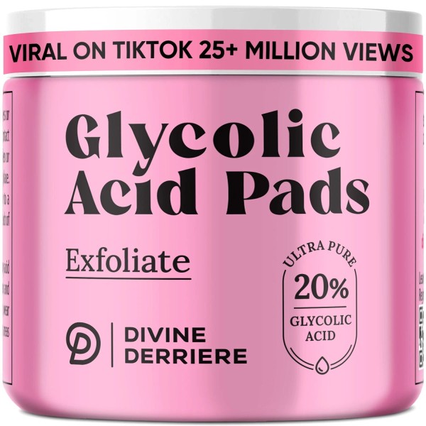 Glycolic Acid 20% Resurfacing Pads - Exfoliating Peel Pads Vitamins