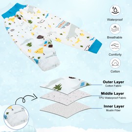 MOEMOE BABY Diaper Pants Waterproof Diaper Short for Boys Potty Training Pants Nighttime Bedwetting Underwear for Kids