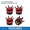 A ABSOPRO Tire Valve Stem Caps 12.8x15.8MM Car Wheel Valve