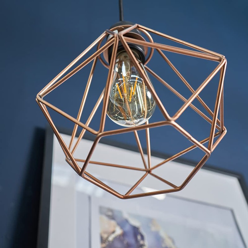MiniSun Diablo Copper Wire Frame Non Electric Pendant Shade