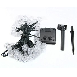 Solar String Lights Outdoor Multicolor 36ft 60 Led Crystal Globe Solar Lights with 8 Lighting Modes for Patio Garden