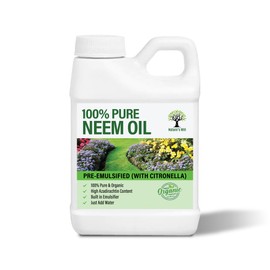 Nature’s Will Pure Pre-Emulsified Neem Oil with Citronella | High Azadirachta Content | Just Add Water | for Natural Plant Care (1 Gallon)