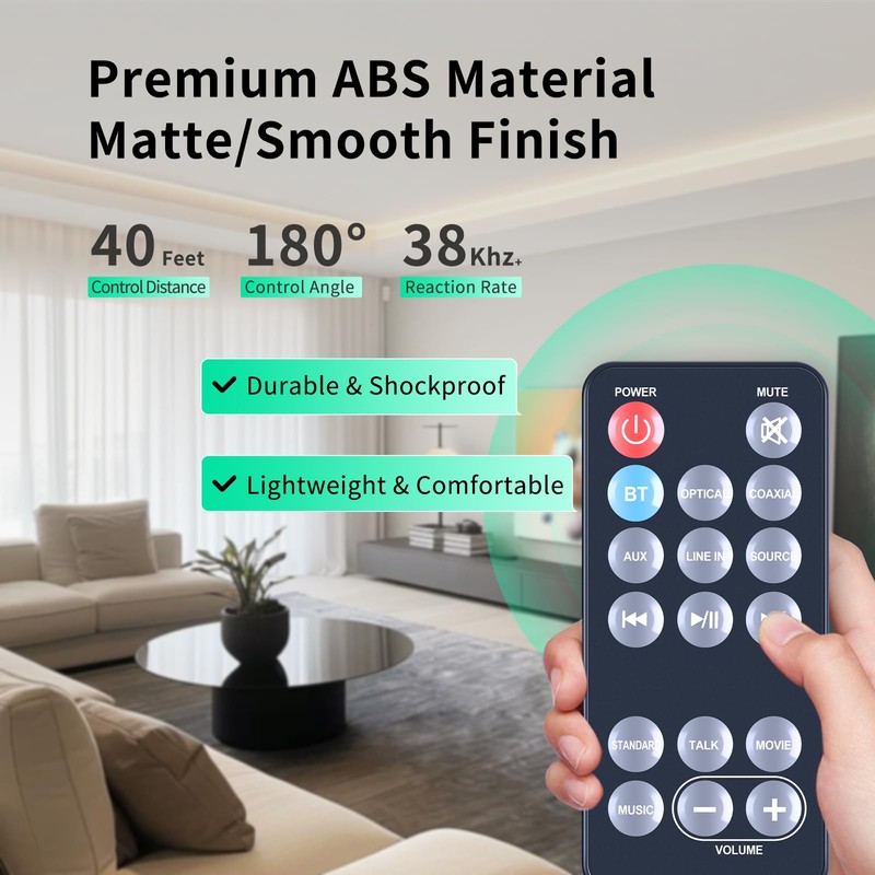 Remote Control Replacement Only for lIive ITB259 REM-ITB259 Soundbar Speaker