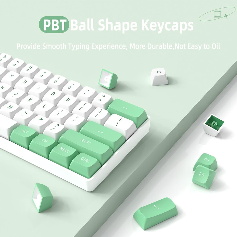 ATTACK SHARK PBT Keycaps Cherry Profile Double-Shot Full Keycap Set