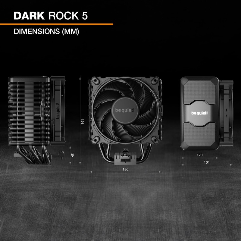 be quiet! Dark Rock 5 CPU air Cooler | Extremely