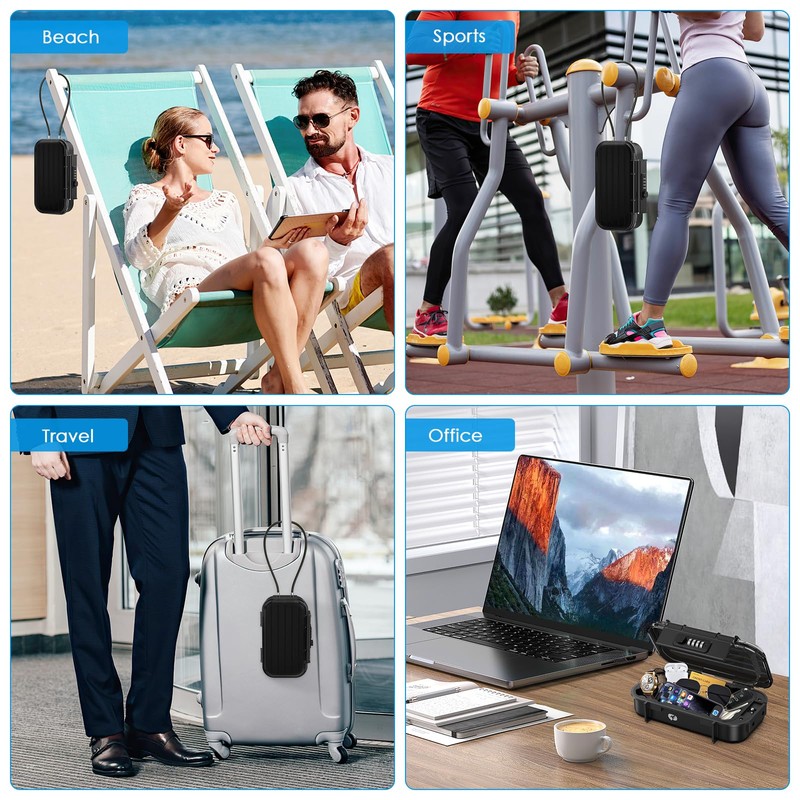 Brifit Portable Key Safe, Mini Safe with 4 Digit Number