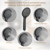 YSNOL Adjustable Shower Slide Bar with 5-Function Handheld Shower Head,