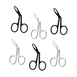 Baluue 6pcs Stainless Steel Eyebrow Tweezers Precision Flat Slanted Tip Grooming Tools for Beauty Eyebrow Trimming and Facial Care Ergonomic Design Buckle for Easy Storage