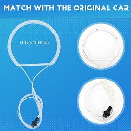 Aswalling 4Pcs White Headlight CCFL LED Angel Eyes Kit Ring DRL Turn Signal Light CCFL Headlight Lamp for- E36 E46 E39 E38