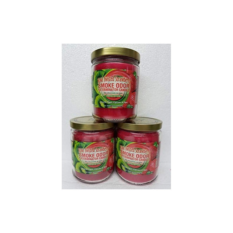 Smoke Odor Exterminator 13 oz Jar Candle, Kiwi Twisted Strawberry