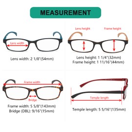 Eyekepper 10 Pack Classic Reading Glasses for Women Men Comfort Readers +2.50