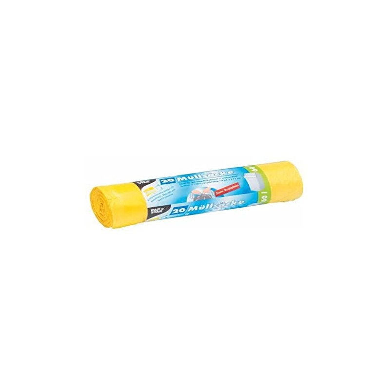 PAPSTAR Müllsäcke, 60 Liter, gelb