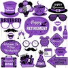 Purple and Black Retirement Decorations - 24PCS Retirement Photo Booth
