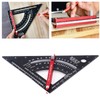 Woodworking Triangle Ruler Aluminum Alloy Accurate Laser Scale Triangle Ruler