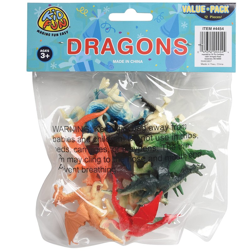 U.S. Toy Assorted Color and Design Mini Dragon Action Figures