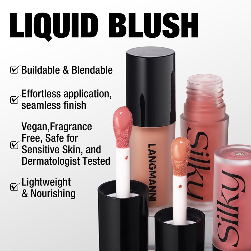 LANGMANNI Soft Liquid Blush Contour Makeup - Blendable & Seamless