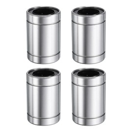 uxcell 4Pcs LM25UU Linear Bearing 25mm Bore 40mm OD 59mm Length Linear Ball Bearings Double Side Rubber Sealed Bearing Steel for CNC Machine 3D Printer Food Packaging Machine