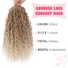 Alicoco Goddess Locs Crochet Hair 14 Inch 8 Packs Faux