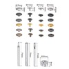 sourcing map 60 Sets Snap Fasteners Kit 15mm Metal Press