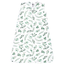 Hudson Baby Unisex Baby Cotton Sleeveless Wearable Sleeping Bag, Sack, Blanket, Eucalyptus, 12-18 Months