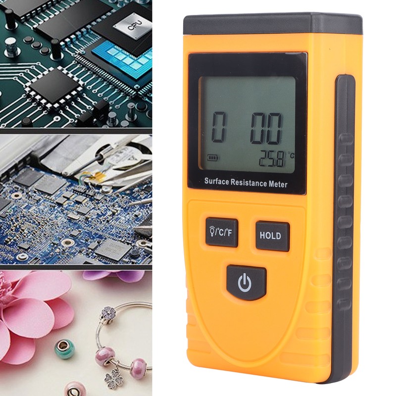GM3110 Surface Resistance Tester Handheld LCD Digital Display AntiStatic Resistance