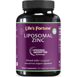 Liposomal Zinc Supplement with Copper, Immune Support, Metabolism, and Skin Health | High Potency Pure Zinc Citrate Vitamins for Adults Men & Women | Powerful Herbal Antioxidant | 90 Capsules