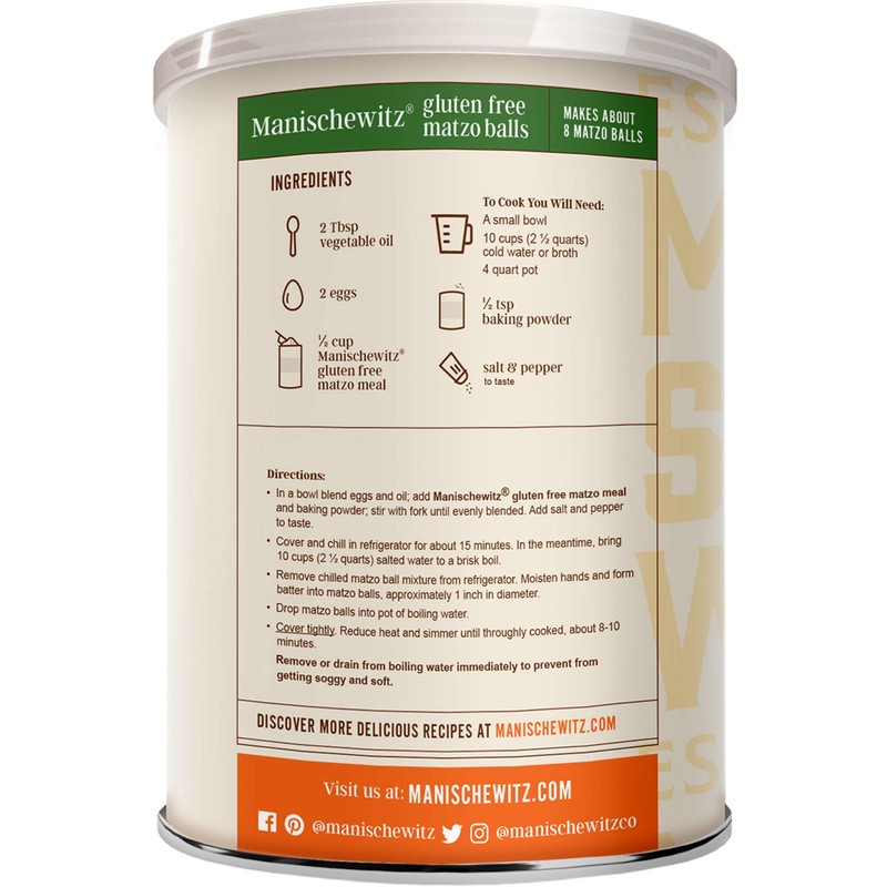 Manischewitz Matzo Meal - Kosher For Passover - Gluten Free