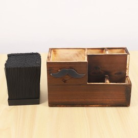 Hopbucan Wooden Hairdresser Tool Box Hairdressing Salon Scissors Holder Hair Cutting Scissors Frame Storage Container Hairdressing Tool Holder