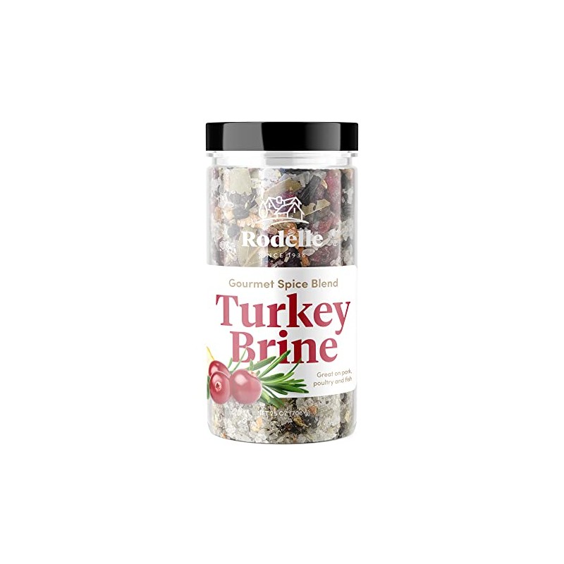 Rodelle Turkey Brine Gluten Free Gourmet Spice Blend Made in