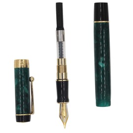 Gullor 100 Collection Green Acrylic Resin Medium Nib Fountain Pen with Gift Box