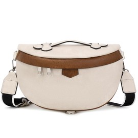 Eslcorri Crossbody Bags for Women - Fashion Sling Purse Shoulder Bag Fanny Pack Leather Causal Chest Bum Bag with Adjustable Wide Strap for Workout Traveling Running Shopping